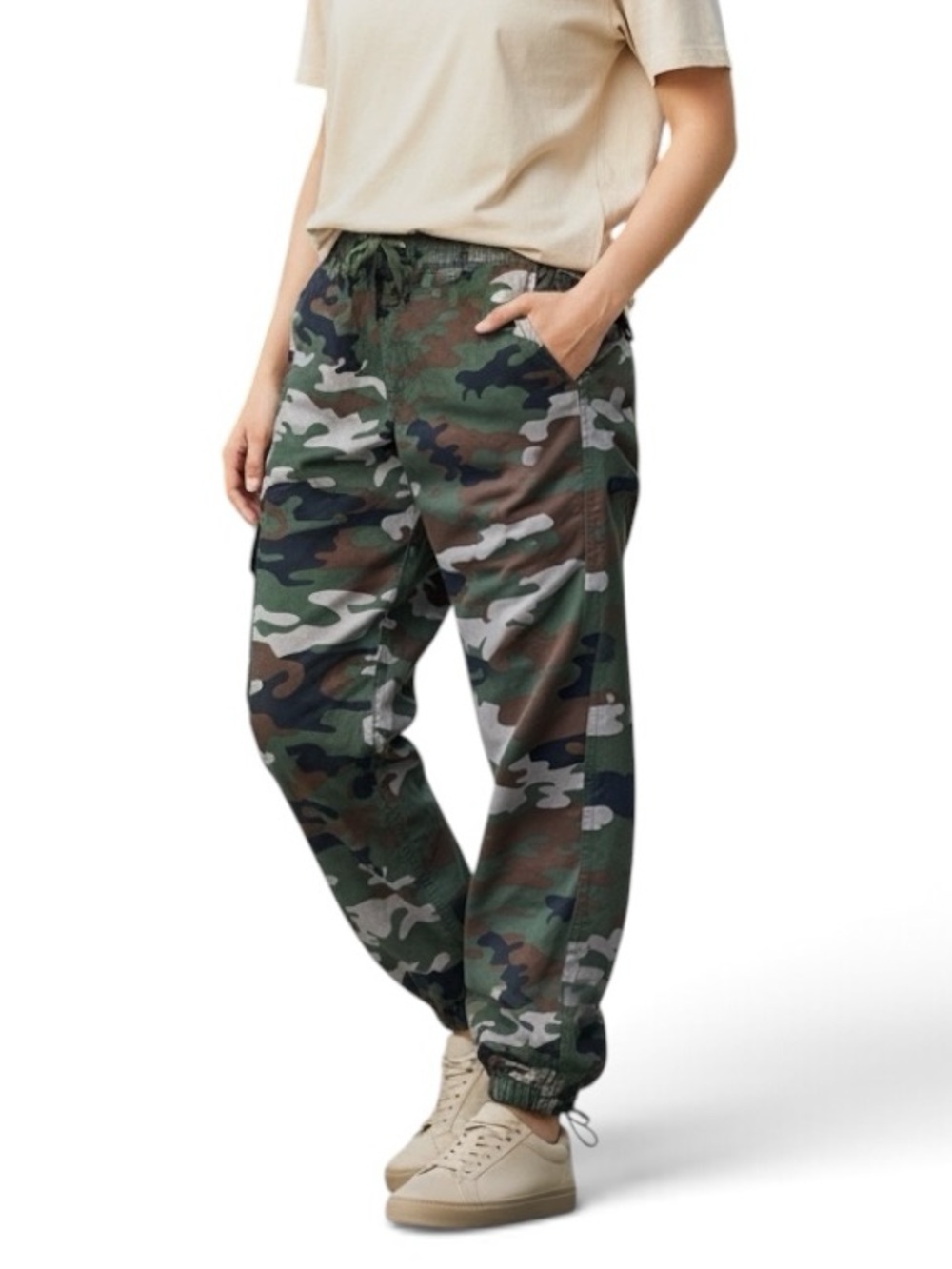 No Boundaries Camouflage Joggers - Green/Brown/Black Size Medium